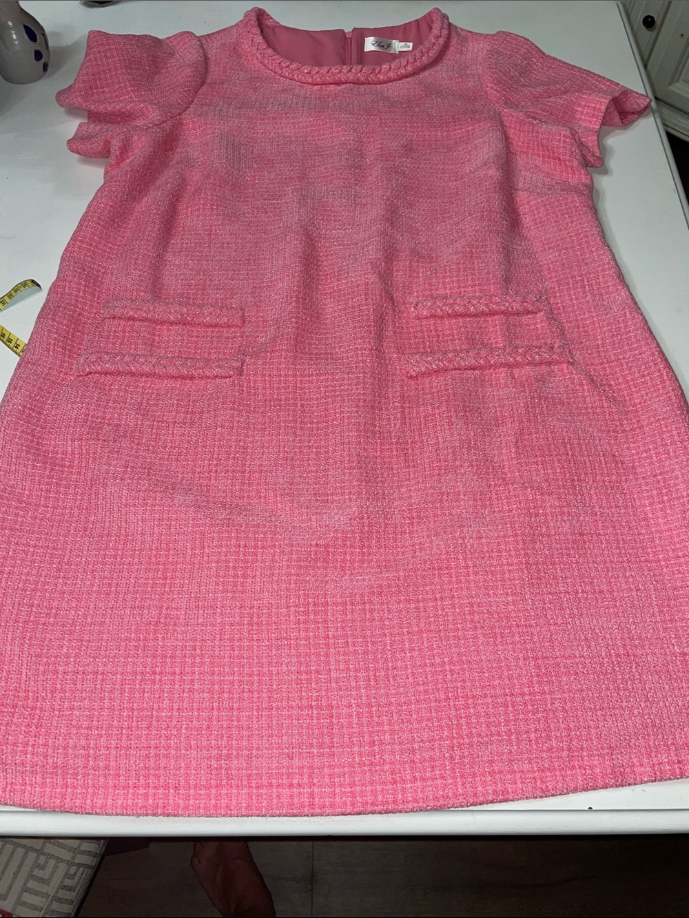 Eliza J tweed pink lines dress size 18W